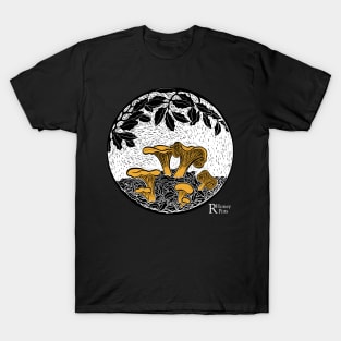 Golden Chanterelle on white background - for dark color T-Shirt